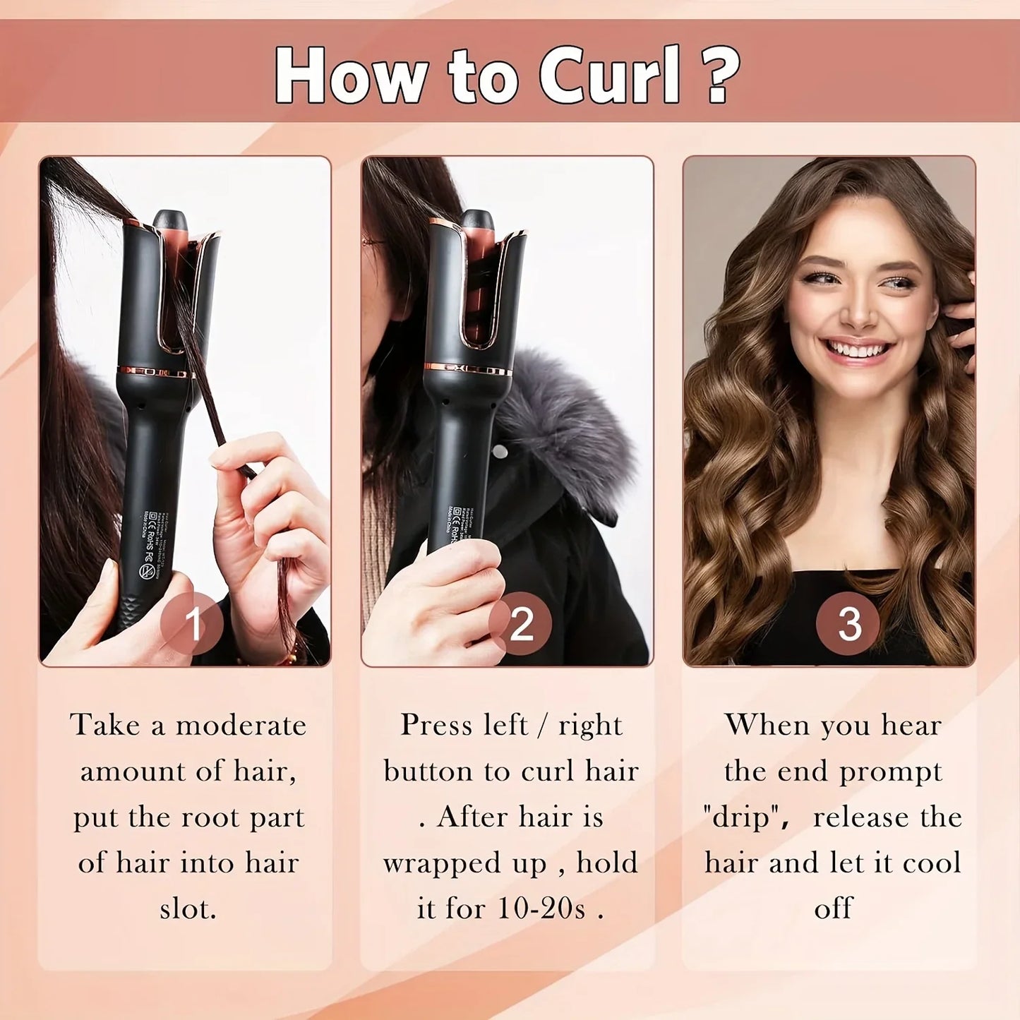 Automatic Rotating Ceramic Hair Curler
