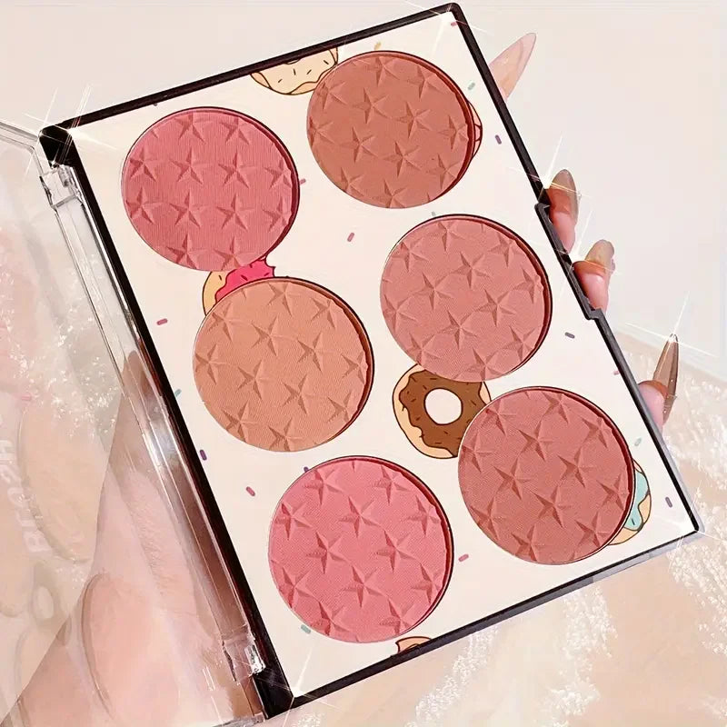 6-Color Matte Blush Palette