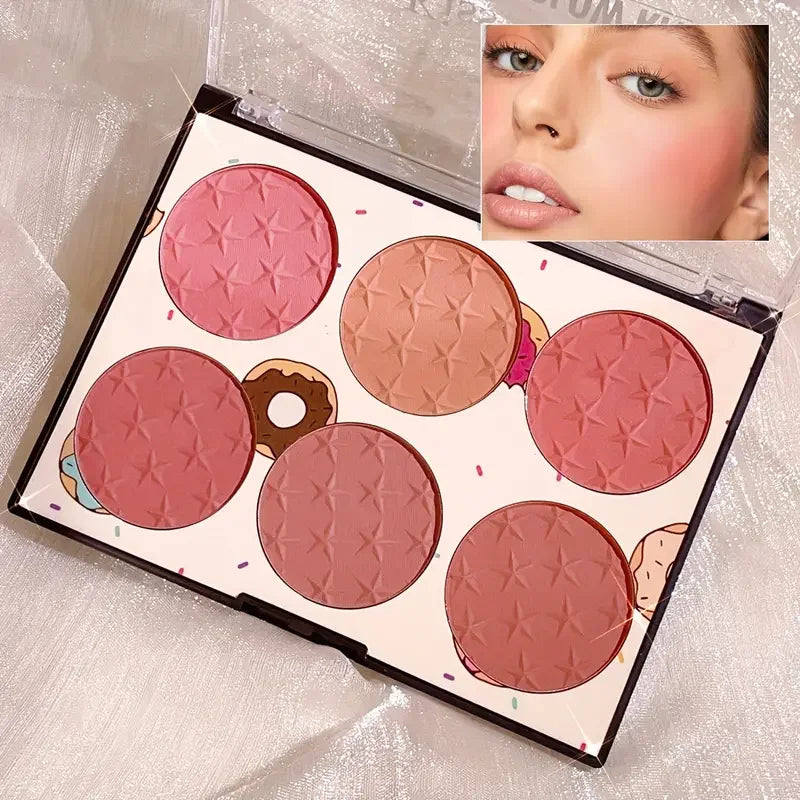 6-Color Matte Blush Palette