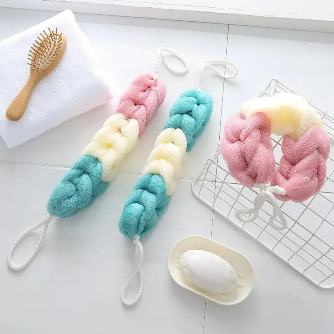 Color Block Mesh Bath Ball Sponge