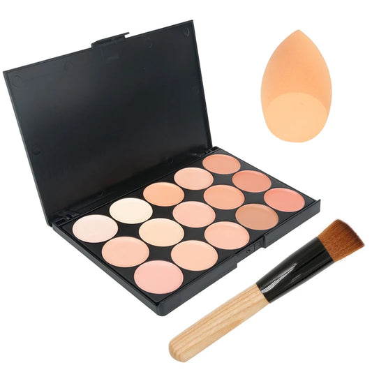 15-Color Face Concealer and Contour Palette