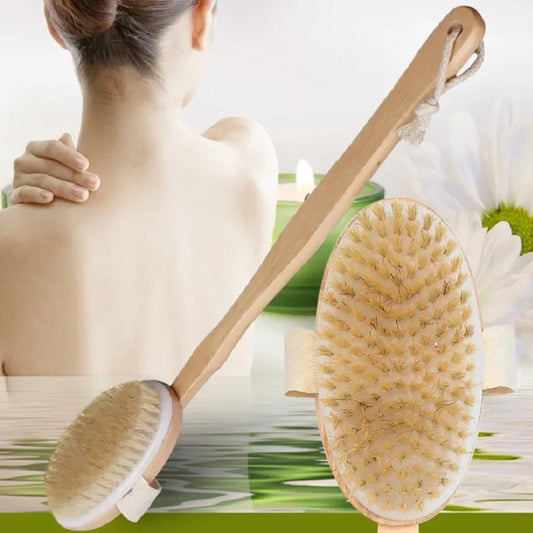 Wooden Long Handle Shower Body Brush