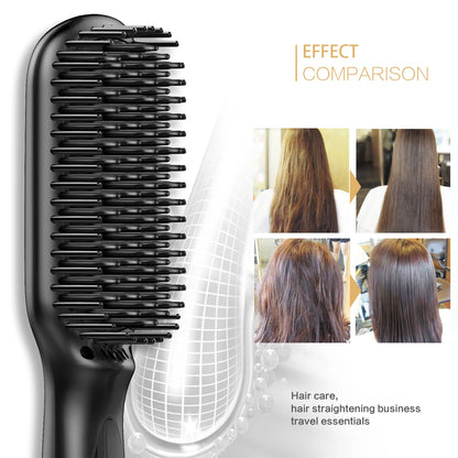 Electric Hot Comb Straightener Brush