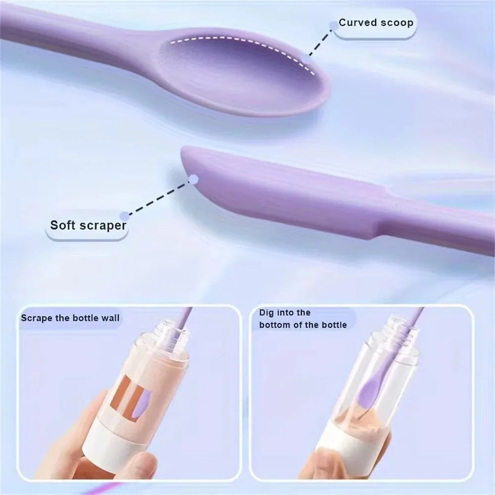 3PCS Mini Silicone Scraper Brush Set