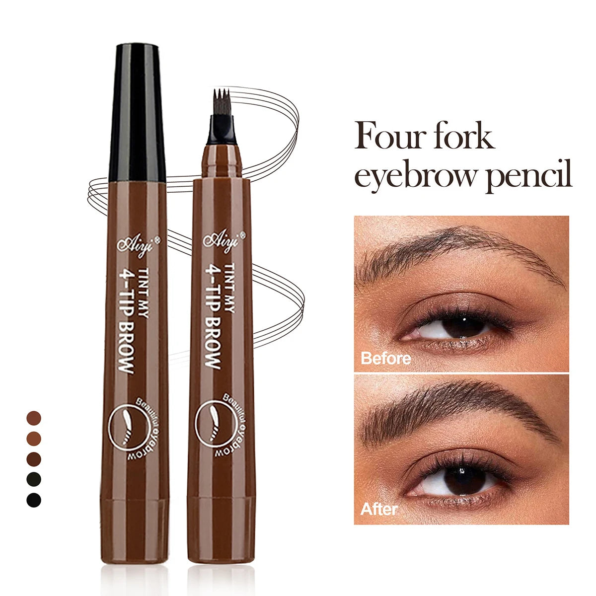 4-Fork Microblading Eyebrow Pencil