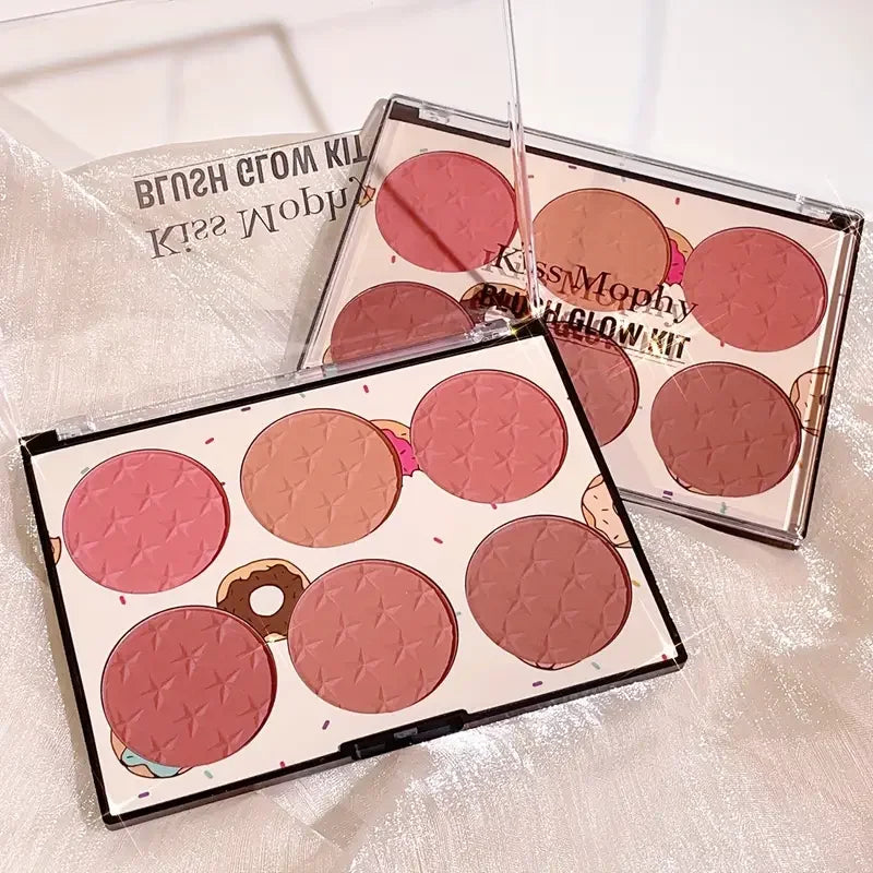 6-Color Matte Blush Palette