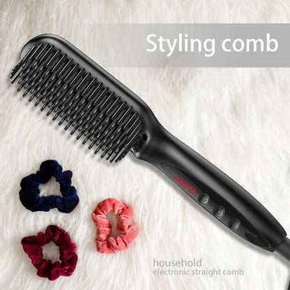 Electric Hot Comb Straightener Brush