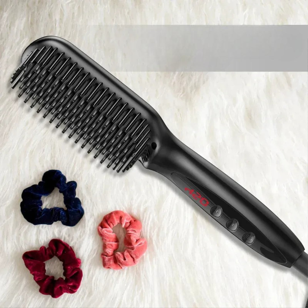 Electric Hot Comb Straightener Brush